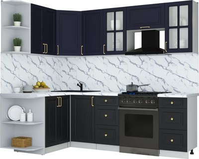 Кухонный гарнитур Интерлиния Мила Шато 1.5x2.4 LV - фото