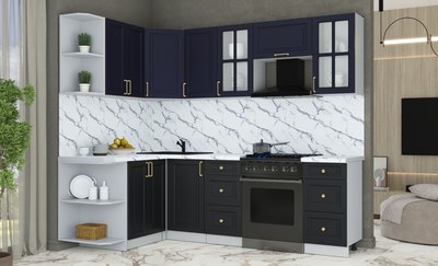 Кухонный гарнитур Интерлиния Мила Шато 1.5x2.4 LV