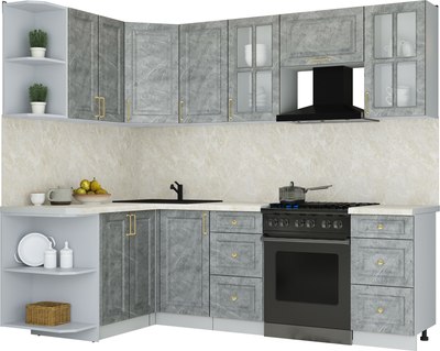 Кухонный гарнитур Интерлиния Мила Шато 1.5x2.4 LV - фото