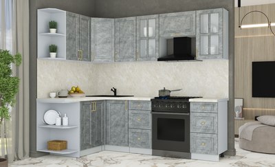 Кухонный гарнитур Интерлиния Мила Шато 1.5x2.4 LV