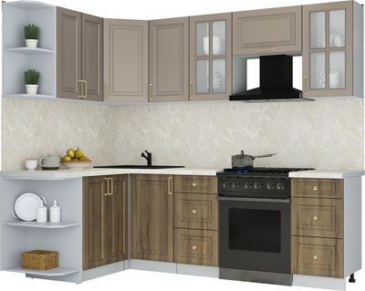Кухонный гарнитур Интерлиния Мила Шато 1.5x2.4 LV - фото