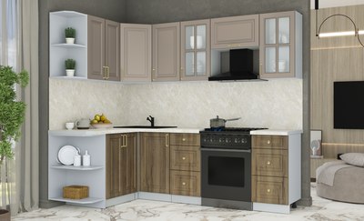 Кухонный гарнитур Интерлиния Мила Шато 1.5x2.4 LV