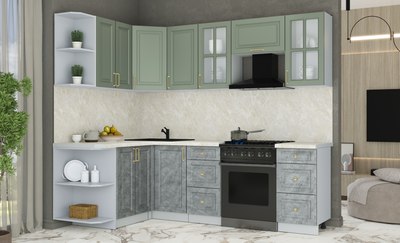 Кухонный гарнитур Интерлиния Мила Шато 1.5x2.4 LV