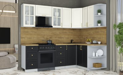 Кухонный гарнитур Интерлиния Мила Шато 1.5x2.4 PR