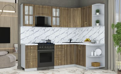 Кухонный гарнитур Интерлиния Мила Шато 1.5x2.4 PR