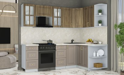 Кухонный гарнитур Интерлиния Мила Шато 1.5x2.4 PR