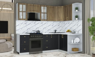 Кухонный гарнитур Интерлиния Мила Шато 1.5x2.4 PR