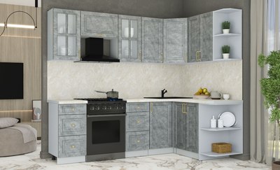 Кухонный гарнитур Интерлиния Мила Шато 1.5x2.4 PR