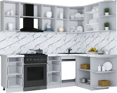 Кухонный гарнитур Интерлиния Мила Шато 1.5x2.4 PR