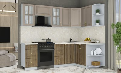 Кухонный гарнитур Интерлиния Мила Шато 1.5x2.4 PR