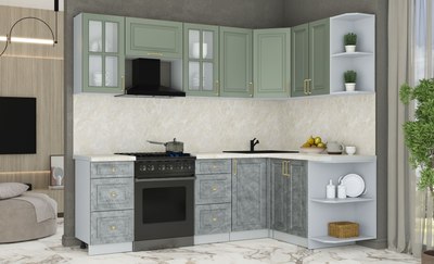 Кухонный гарнитур Интерлиния Мила Шато 1.5x2.4 PR