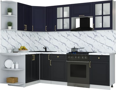 Кухонный гарнитур Интерлиния Мила Шато 1.5x2.5 LV - фото
