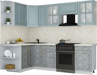 Кухонный гарнитур Интерлиния Мила Шато 1.5x2.5 LV - фото