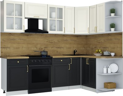 Кухонный гарнитур Интерлиния Мила Шато 1.5x2.5 PR - фото