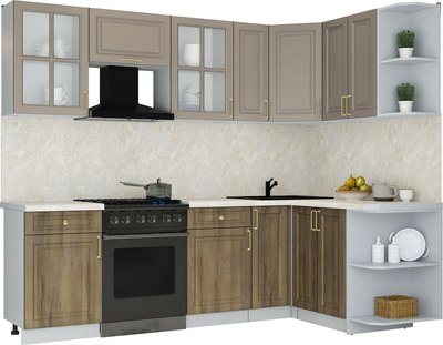 Кухонный гарнитур Интерлиния Мила Шато 1.5x2.5 PR - фото