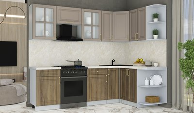 Кухонный гарнитур Интерлиния Мила Шато 1.5x2.5 PR