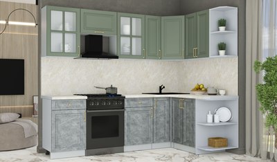 Кухонный гарнитур Интерлиния Мила Шато 1.5x2.5 PR