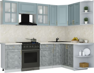 Кухонный гарнитур Интерлиния Мила Шато 1.5x2.5 PR - фото
