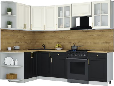 Кухонный гарнитур Интерлиния Мила Шато 1.5x2.6 LV - фото