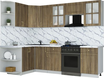 Кухонный гарнитур Интерлиния Мила Шато 1.5x2.6 LV - фото