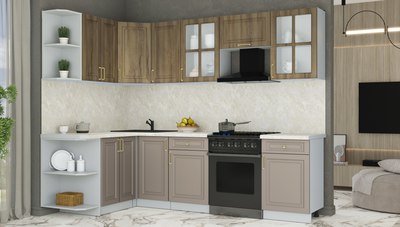 Кухонный гарнитур Интерлиния Мила Шато 1.5x2.6 LV