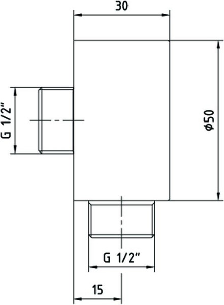Подключение для душевого шланга E.C.A Minimal 102126634C1EX