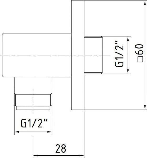 Подключение для душевого шланга E.C.A Elea 102126388C1EX