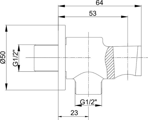 Подключение для душевого шланга E.C.A 102199523C1EX