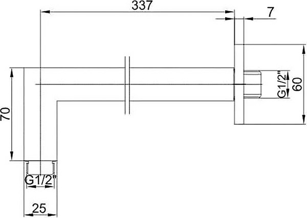 Душевой кронштейн E.C.A 102126699EX