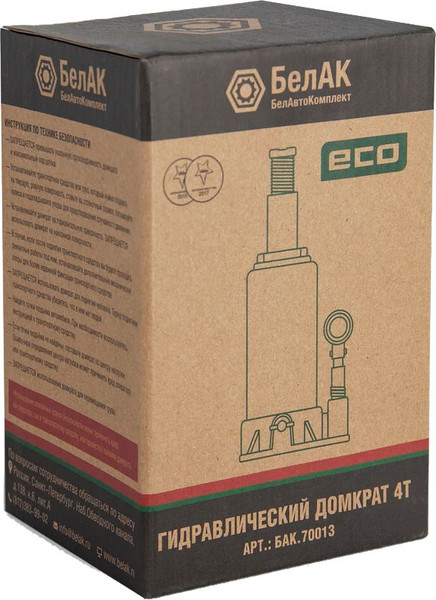 Бутылочный домкрат БелАК Eco 4т / БАК.70013