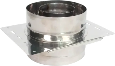 Площадка монтажная для дымохода Гефест Сталь 130х200 AISI 430/430 0.8мм/0.5мм (К) - фото