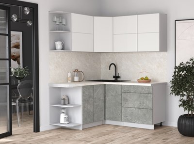 Кухонный гарнитур Интерлиния Мила Матте 1.5x1.7 А