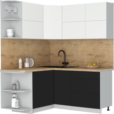 Кухонный гарнитур Интерлиния Мила Матте 1.5x1.7 А - фото