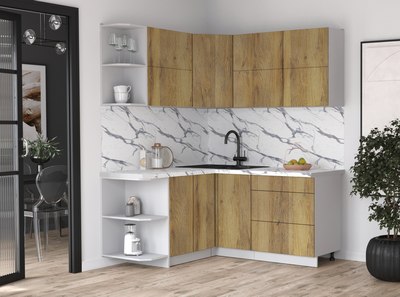 Кухонный гарнитур Интерлиния Мила Матте 1.5x1.7 А