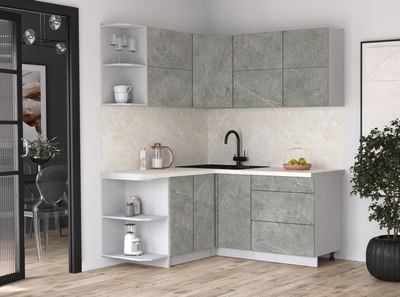 Кухонный гарнитур Интерлиния Мила Матте 1.5x1.7 А