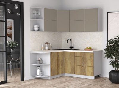 Кухонный гарнитур Интерлиния Мила Матте 1.5x1.7 А