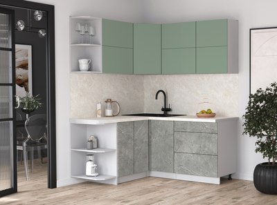 Кухонный гарнитур Интерлиния Мила Матте 1.5x1.7 А