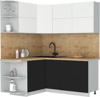 Кухонный гарнитур Интерлиния Мила Матте 1.5x1.8 А - фото