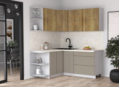 Кухонный гарнитур Интерлиния Мила Матте 1.5x1.8 А