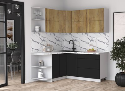 Кухонный гарнитур Интерлиния Мила Матте 1.5x1.8 А