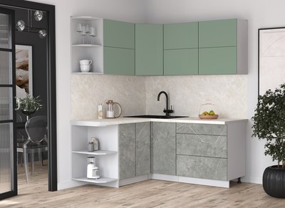 Кухонный гарнитур Интерлиния Мила Матте 1.5x1.8 А