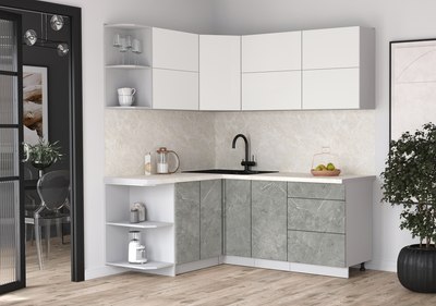 Кухонный гарнитур Интерлиния Мила Матте 1.5x1.9 А