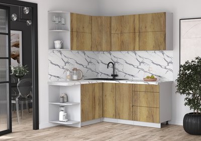 Кухонный гарнитур Интерлиния Мила Матте 1.5x1.9 А