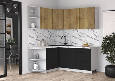 Кухонный гарнитур Интерлиния Мила Матте 1.5x1.9 А