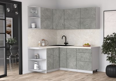 Кухонный гарнитур Интерлиния Мила Матте 1.5x1.9 А