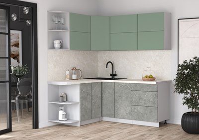 Кухонный гарнитур Интерлиния Мила Матте 1.5x1.9 А