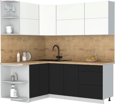 Кухонный гарнитур Интерлиния Мила Матте 1.5x2.0 А - фото