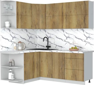 Кухонный гарнитур Интерлиния Мила Матте 1.5x2.0 А - фото