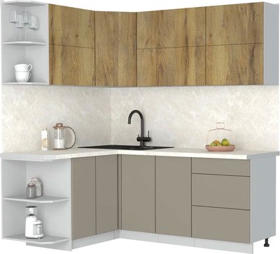 Кухонный гарнитур Интерлиния Мила Матте 1.5x2.0 А - фото