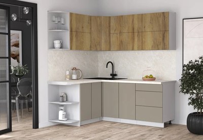 Кухонный гарнитур Интерлиния Мила Матте 1.5x2.0 А